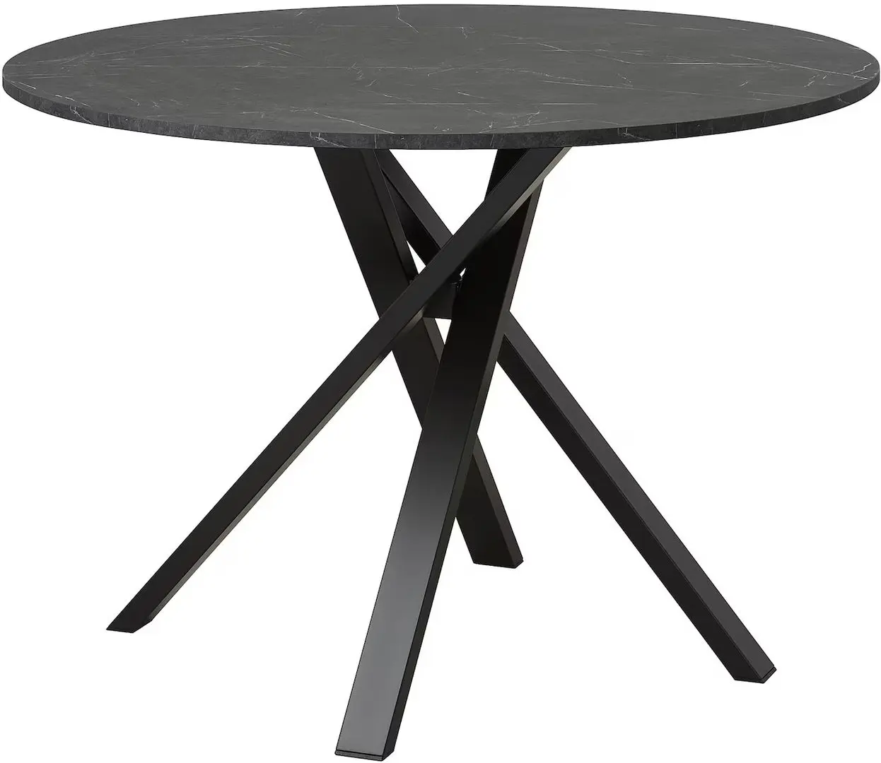 Set masa scaune Ikea Mariedamm/Odger 105cm 1+4 (Negru/Aspect marmura/Antracit)