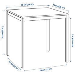 Обеденный набор Ikea Melltorp/Alvsta 75x75 Белый/Ротанг Белый (1+2) Thumb