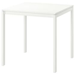 Обеденный набор Ikea Melltorp/Alvsta 75x75 Белый/Ротанг/Черный (1+2) Thumb