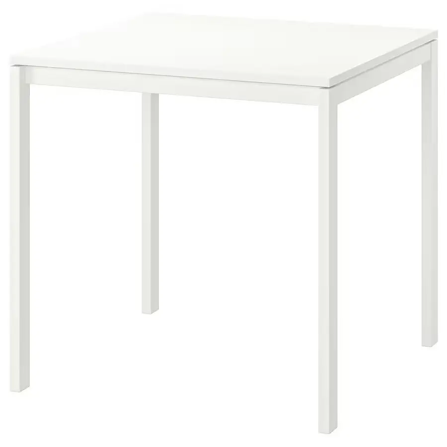 Обеденный набор Ikea Melltorp/Alvsta 75x75 Белый/Ротанг/Черный (1+2) - 4