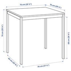 Обеденный набор Ikea Melltorp/Alvsta 75x75 Белый/Ротанг/Черный (1+2) Thumb