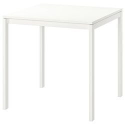 Set masa scaune Ikea Melltorp/Nilsove 75x75 Alb Ratan/Alb (1+2) Thumb