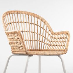 Set masa scaune Ikea Melltorp/Nilsove 75x75 Alb Ratan/Alb (1+2) Thumb