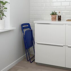 Set masa scaune Ikea Melltorp/Nisse 75cm Alb/Lila Inchis (1+2) Thumb