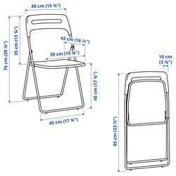 Set masa scaune Ikea Melltorp/Nisse 75cm Alb/Lila Inchis (1+2) Thumb