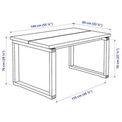 Set masa scaune Ikea Morbylanga/Bernhard 140X85 Furnir stejar/Mjuk Maro-auriu (1+4) Thumb