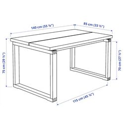 Set masa scaune Ikea Morbylanga/Odger 140x85 Furnir Stejar Maro/Antracit (1+4) Thumb