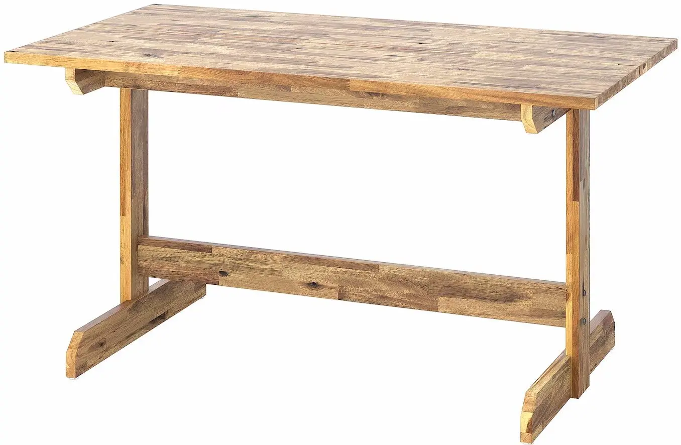 Set masa scaune Ikea Nackanas/Bergmund/Kvillsfors 140cm 1+4 (Acacia/Albastru/Negru) - 3