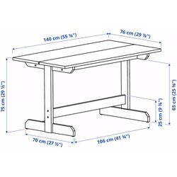 Set masa scaune Ikea Nackanas/Bergmund/Kvillsfors 140cm 1+4 (Acacia/Albastru/Negru) Thumb