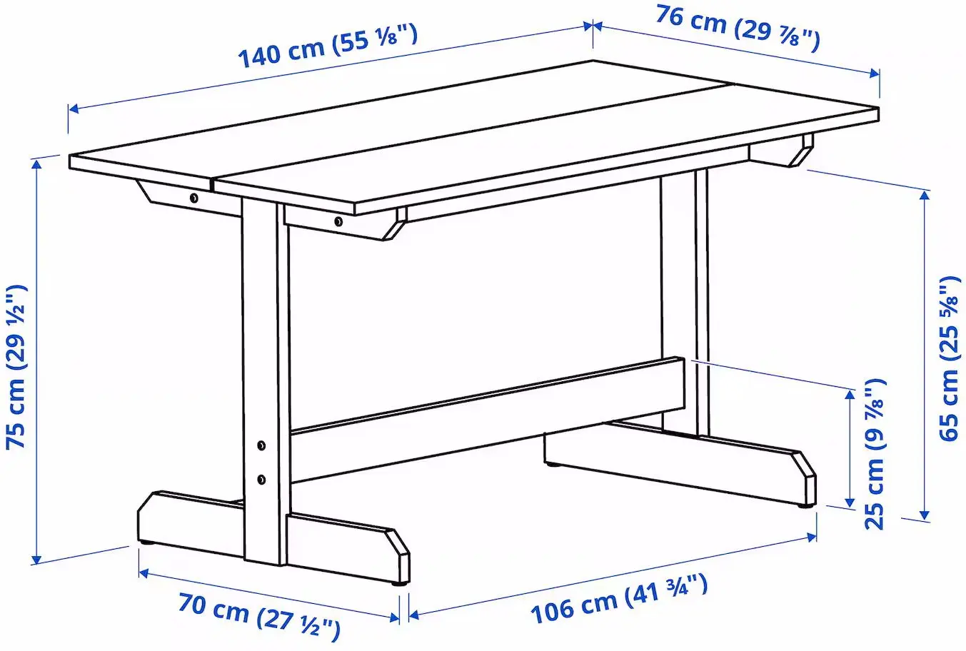 Set masa scaune Ikea Nackanas/Bergmund/Kvillsfors 140cm 1+4 (Acacia/Albastru/Negru) - 8