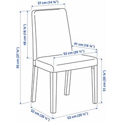 Set masa scaune Ikea Nackanas/Bergmund/Kvillsfors 140cm 1+4 (Acacia/Albastru/Negru) Thumb