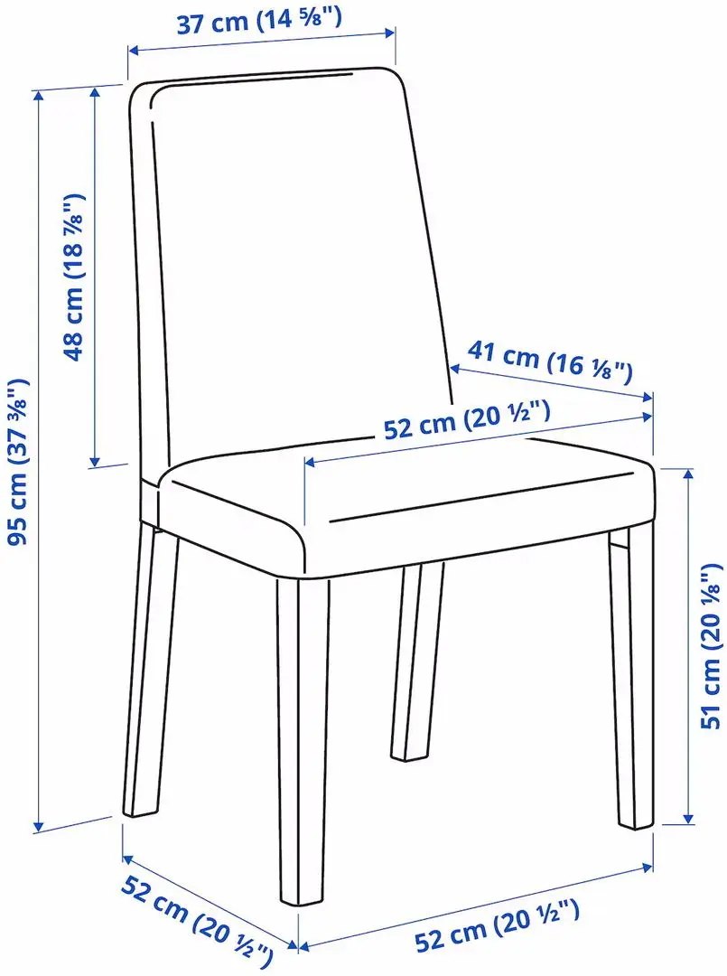 Set masa scaune Ikea Nackanas/Bergmund/Kvillsfors 140cm 1+4 (Acacia/Albastru/Negru) - 9