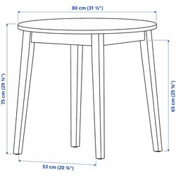 Set masa scaune Ikea Nackanas/Skogsbo 80cm 1+2 (Acacia/Maro inchis) Thumb