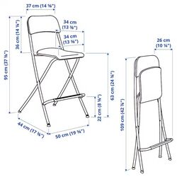 Обеденный набор Ikea Norberg/Franklin 1+2 (Белый) Thumb