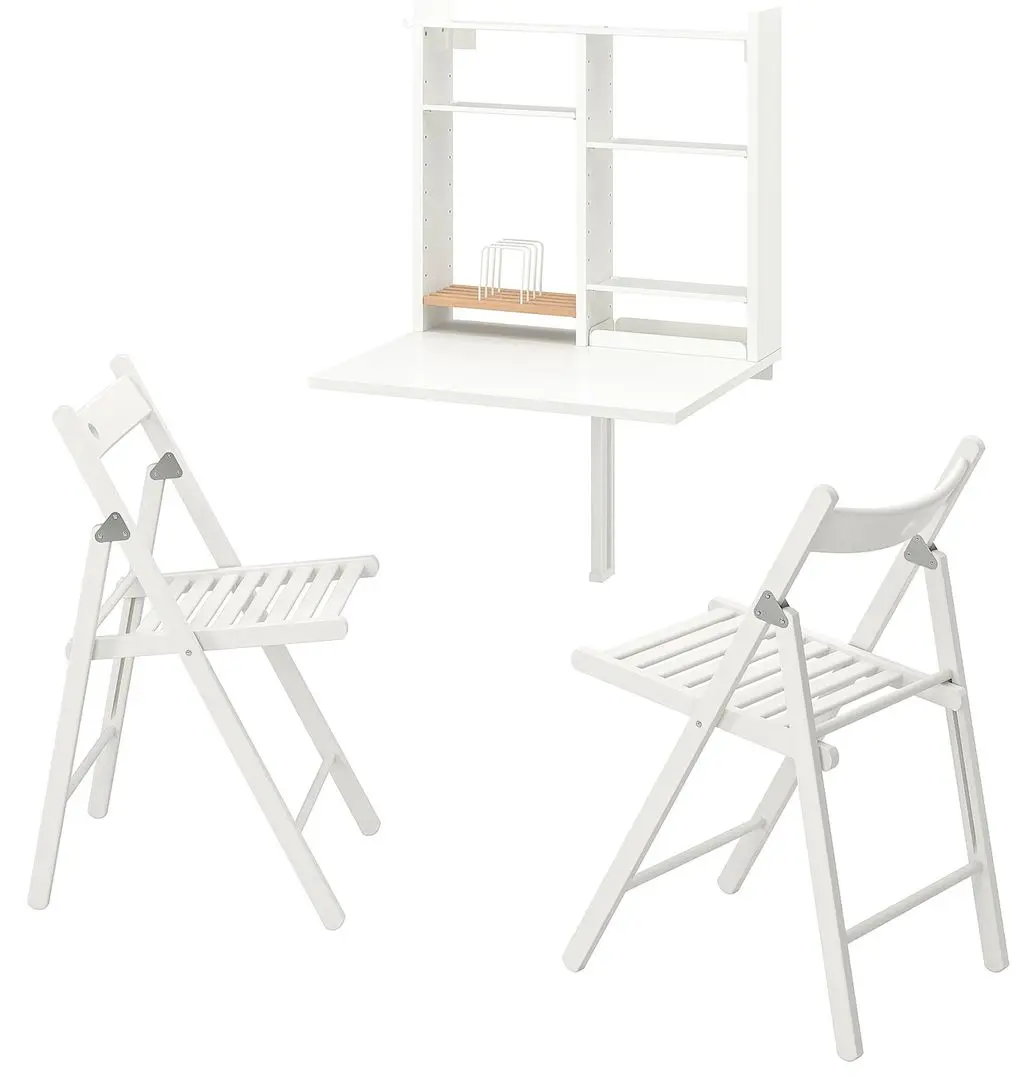 Set masa scaune Ikea Norberg/Terje (Alb)