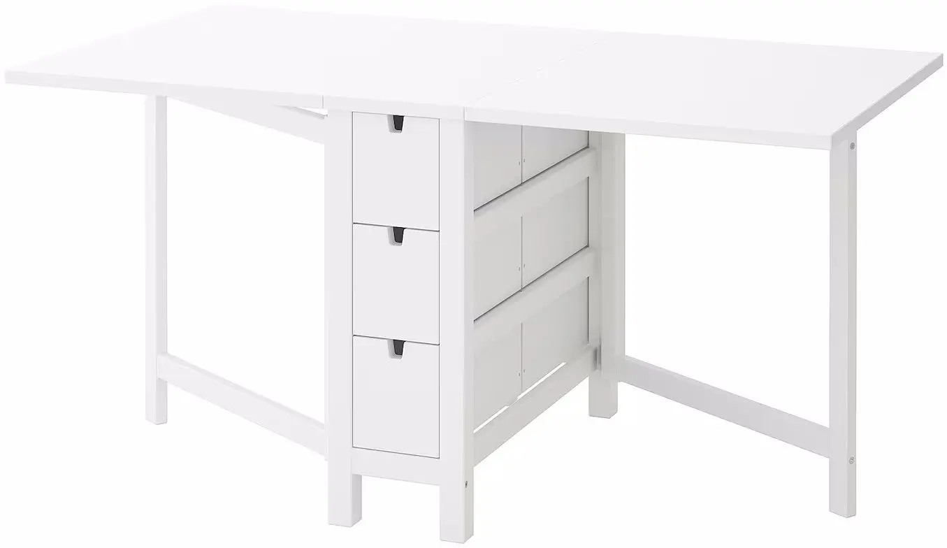 Set masa scaune Ikea Norden/Frosvi/Knisa 26/89/152cm 1+4 (Alb/Gri)