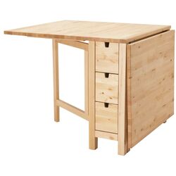 Обеденный набор Ikea Norden/Lisabo 26x89x152 Береза/Черный (1+4) Thumb