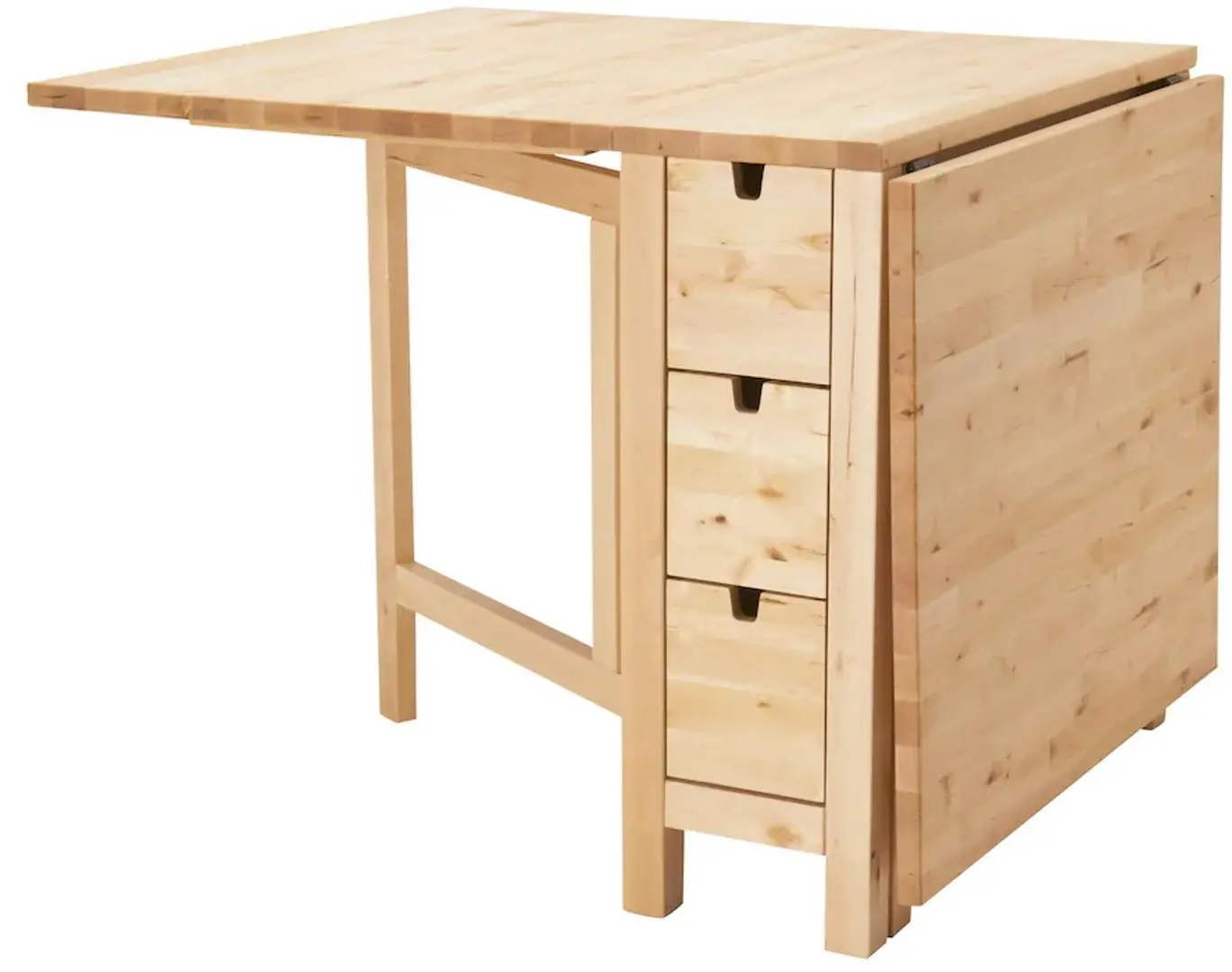 Обеденный набор Ikea Norden/Lisabo 26x89x152 Береза/Черный (1+4) - 2