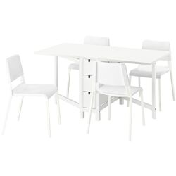 Set masa scaune Ikea Norden/Teodores 26/89/152cm 1+4 (Alb) Thumb