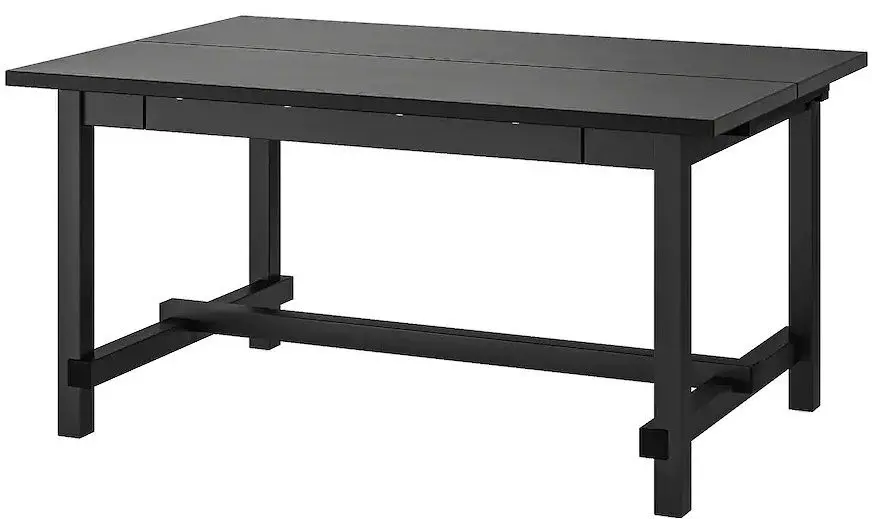 Set masa scaune Ikea Nordviken/Bergmund/Ryrane 152/223cm 1+4 (Negru/Albastru inchis)