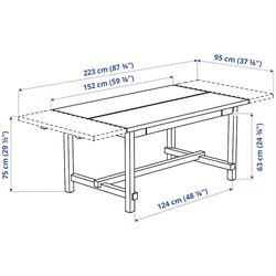 Set masa scaune Ikea Nordviken/Bergmund/Ryrane 152/223cm 1+4 (Negru/Albastru inchis) Thumb