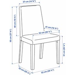 Set masa scaune Ikea Nordviken/Bergmund/Kvillsfors 152/223cm 1+4 (Alb/Albastru) Thumb
