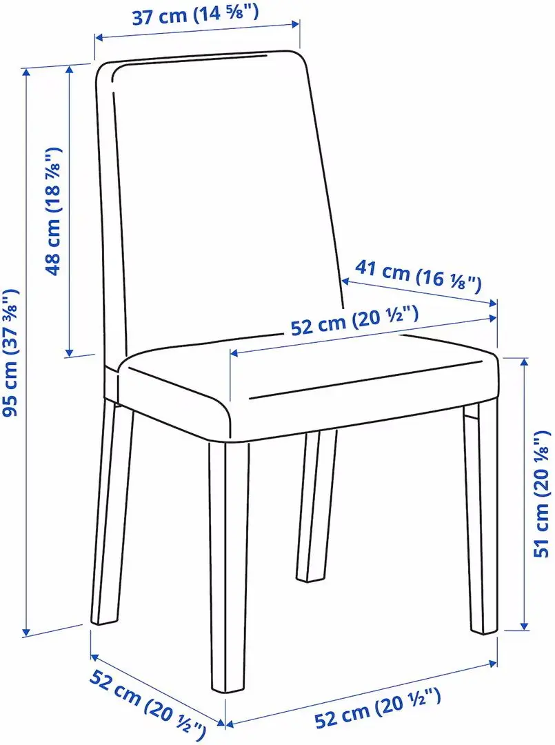 Set masa scaune Ikea Nordviken/Bergmund/Kvillsfors 152/223cm 1+4 (Alb/Albastru) - 6