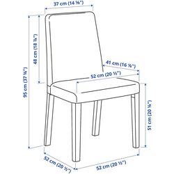 Обеденный набор Ikea Nordviken/Bergmund/Kvillsfors 210/289см 1+6 (Белый/Темно-синий) Thumb