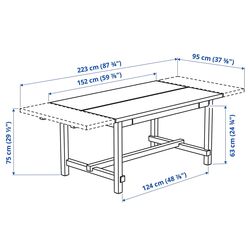 Set de sufragerie Ikea Nordviken 152/223x95cm 1+4 (Aspect antichizat) Thumb