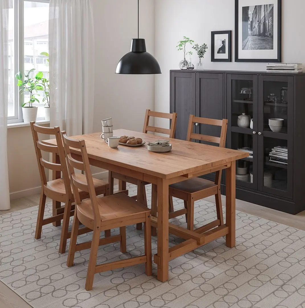 Set de sufragerie Ikea Nordviken 152/223x95cm 1+4 (Aspect antichizat)