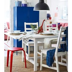 Обеденный набор Ikea Nordviken 210/289x105см 1+6 (Белый) Thumb