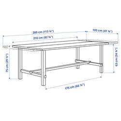 Set masa scaune Ikea Nordviken 210/289x105cm 1+6 (Negru) Thumb