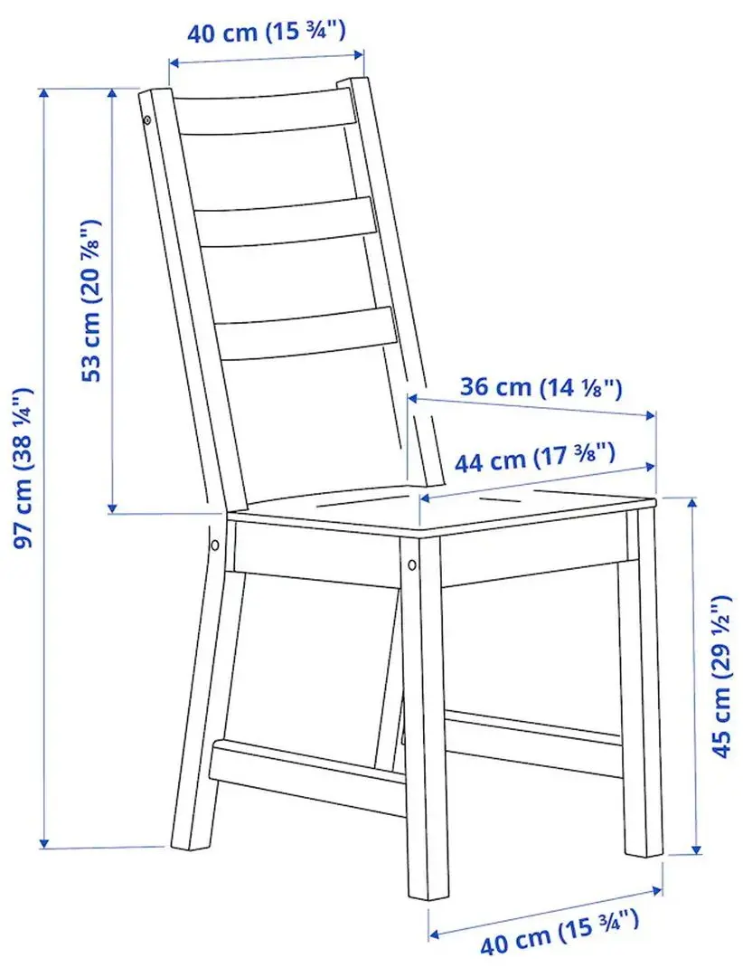 Set masa scaune Ikea Nordviken 210/289x105cm 1+6 (Negru)