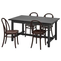 Set de sufragerie Ikea Nordviken/Skogsbo 152/223cm 1+4 (Negru/Maro inchis) Thumb