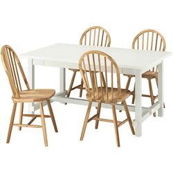 Set masa scaune Ikea Nordviken/Skogsta 152/223cm 1+4 (Alb/Acacia) Thumb