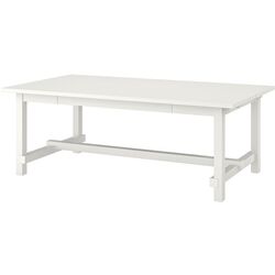 Обеденный набор Ikea Nordviken/Skogsta 210/289см 1+6 (Белый/Акация) Thumb