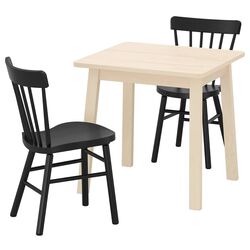 Set masa scaune Ikea Norraker/Norraryd 74x74 Mesteacan/Negru (1+2) Thumb