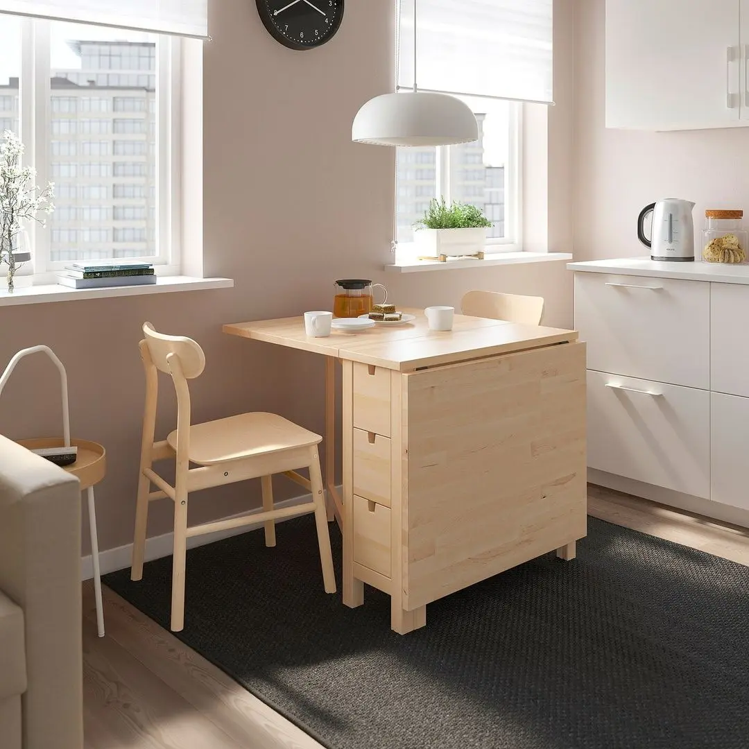 Обеденный набор Ikea Norraker/Ronninge 26x89x152 Береза/Береза (1+2) - 6