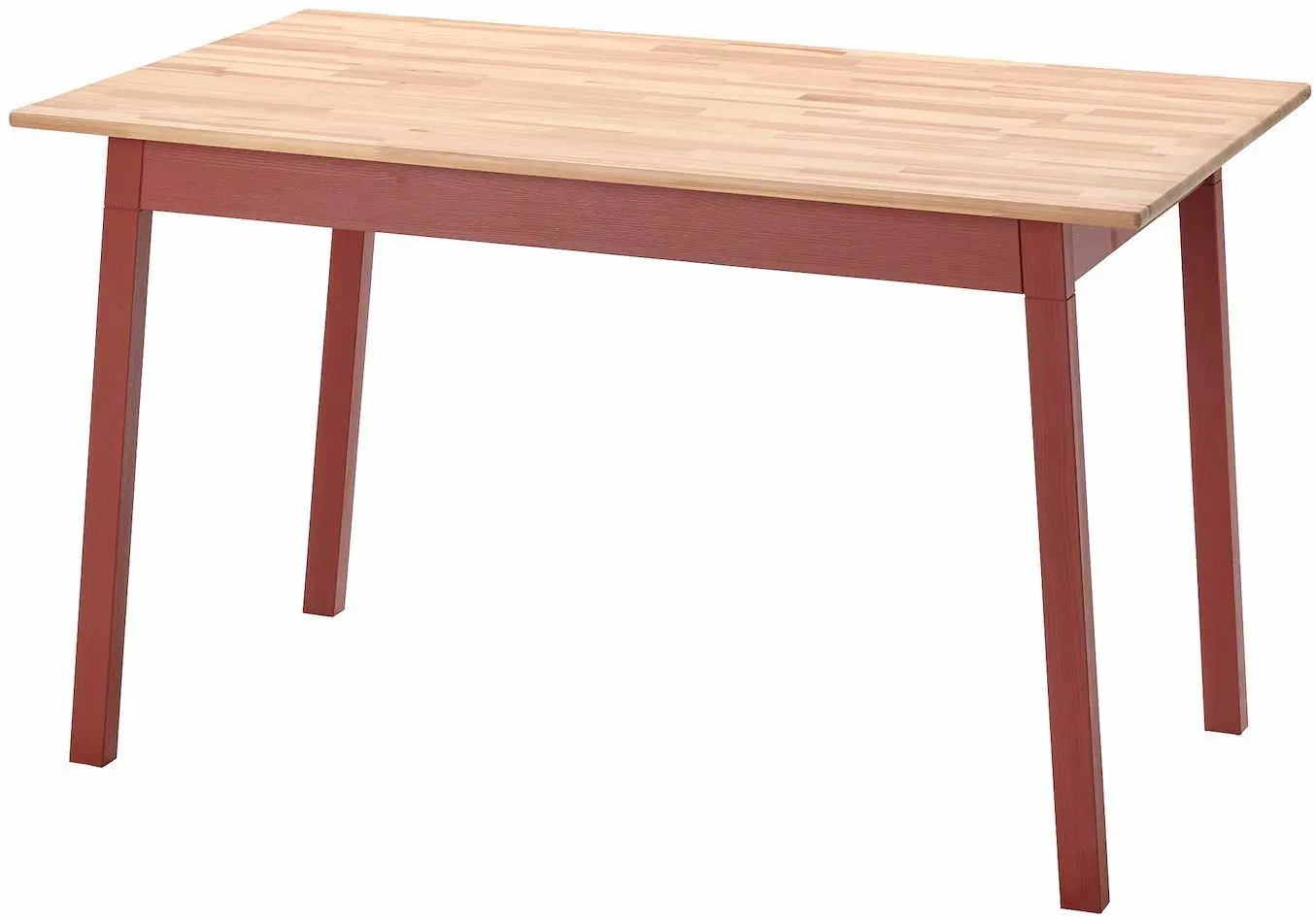 Set masa scaune Ikea Pinntorp 125cm 1+4 (Maro deschis/Rosu)