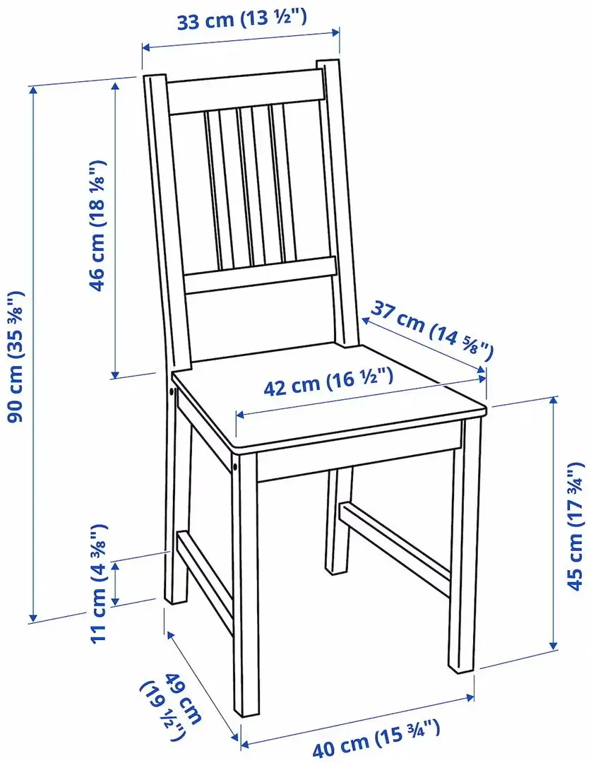 Set de sufragerie Ikea Pinntorp/Stefan 125cm 1+4 (Maro deschis/Alb)