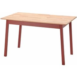 Set masa scaune Ikea Pinntorp/Stefan 125cm 1+4 (Maro deschis/Rosu/Alb) Thumb