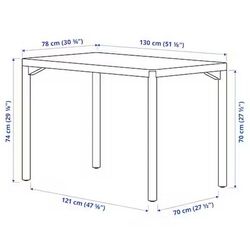Обеденный набор Ikea Ravaror/Karlpetter 130x78 Дубовый Шпон/Гуннаред Cветло-зеленый Черный (1+4) Thumb
