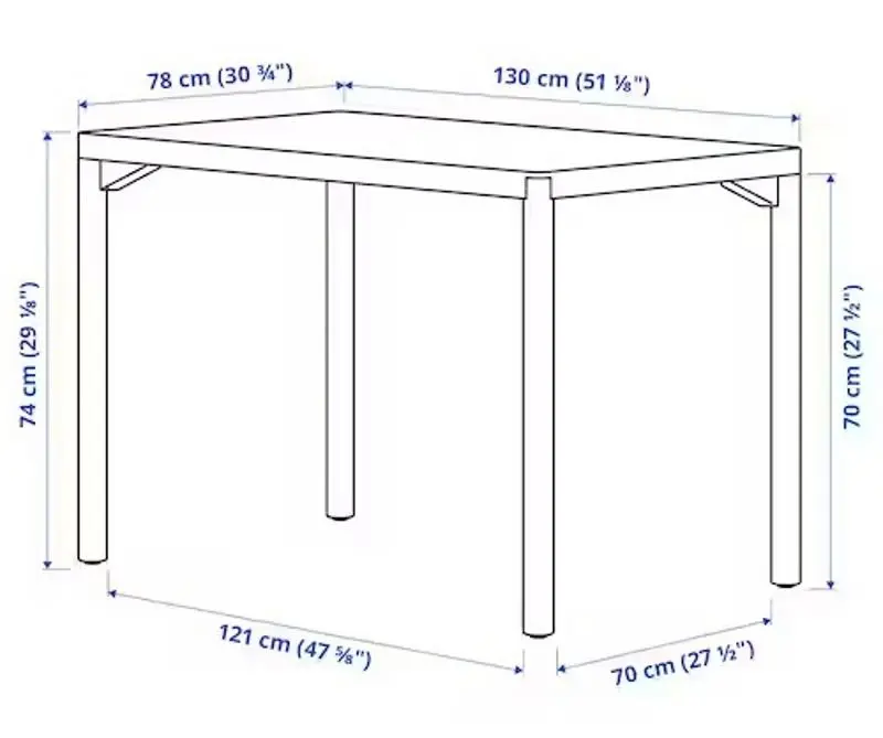Обеденный набор Ikea Ravaror/Karlpetter 130x78 Дубовый Шпон/Гуннаред Cветло-зеленый Черный (1+4) - 3