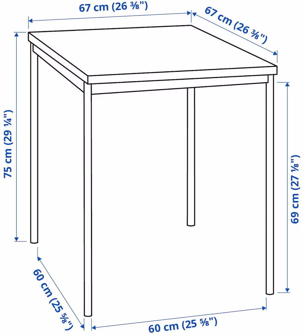 Обеденный набор Ikea Sandsberg/Ostano/Remmarn 67см 1+2 (Черный/Красно-коричневый) - 8