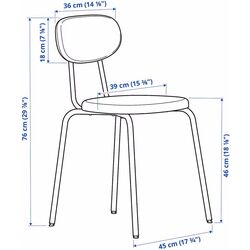 Обеденный набор Ikea Sandsberg/Ostano/Remmarn 67см 1+2 (Черный/Красно-коричневый) Thumb