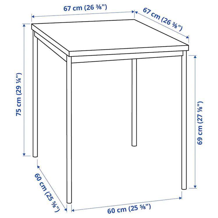 Обеденный набор Ikea Sandsberg 67x67см 1+2 (Черный)