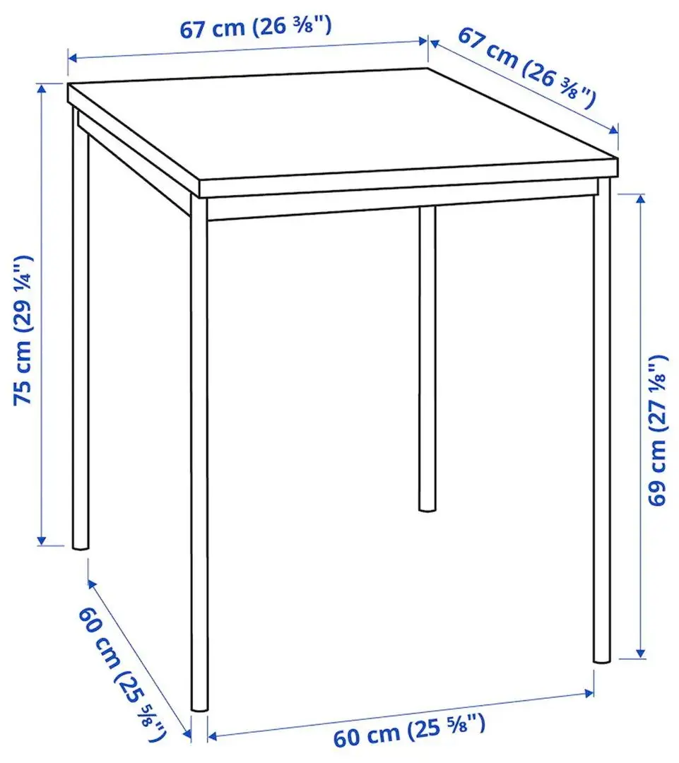 Set masa scaune Ikea Sandsberg 67x67cm 1+2 (Negru)