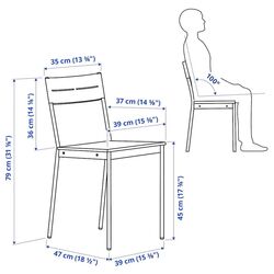 Обеденный набор Ikea Sandsberg 67x67см 1+2 (Черный) Thumb