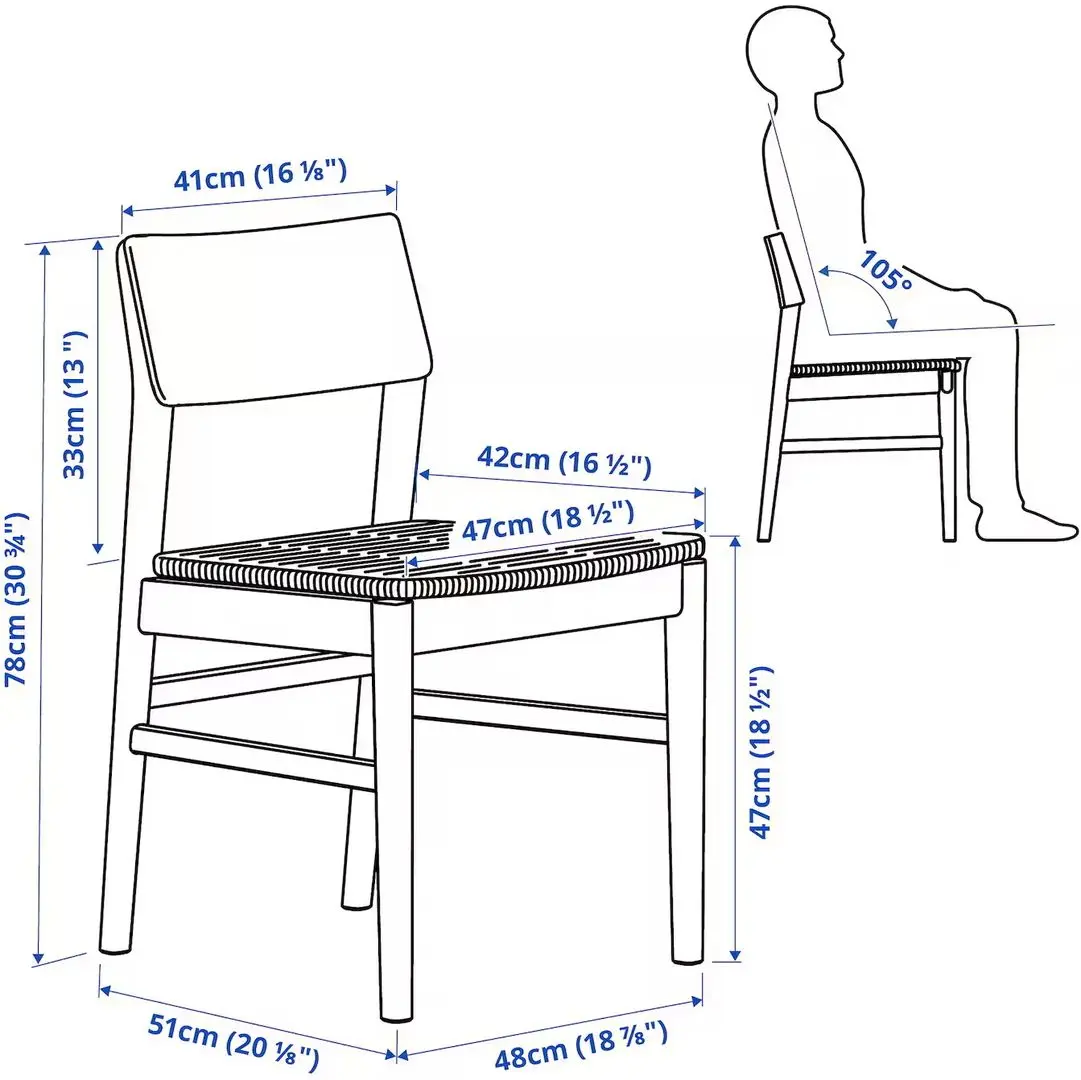 Обеденный набор Ikea Skansnas 150/205см 1+4 (Бук светлый/Бук черный)