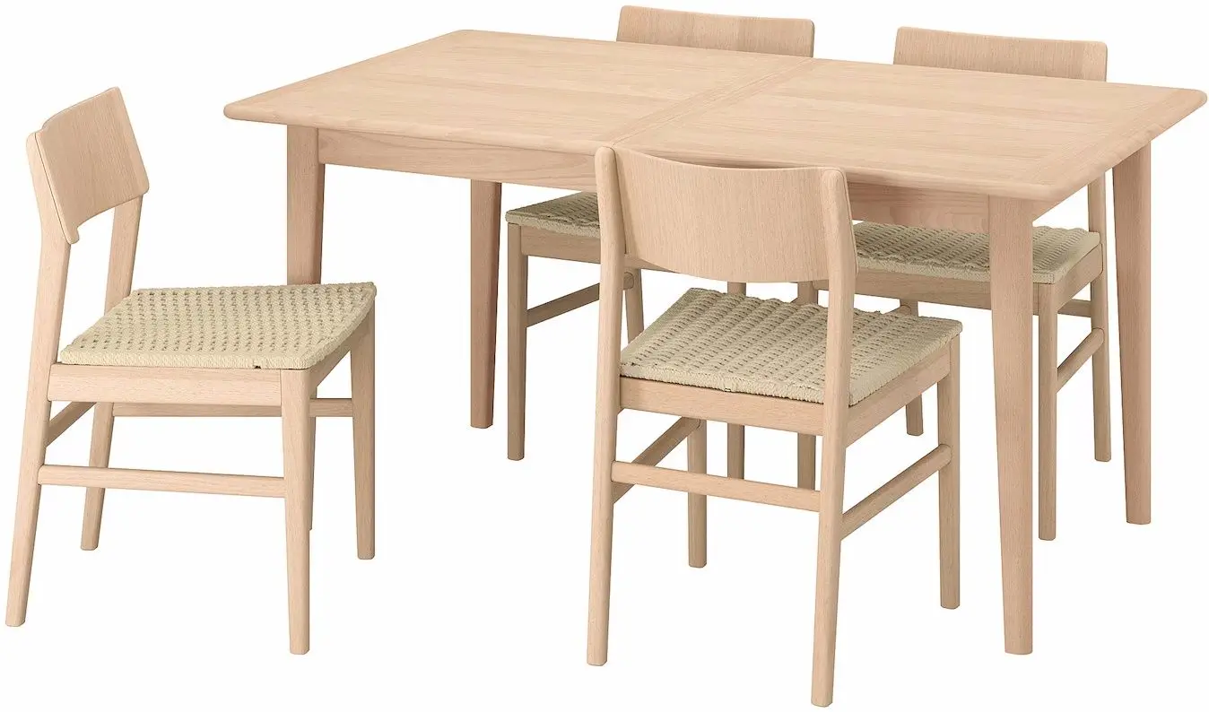 Set masa scaune Ikea Skansnas 150/205cm 1+4 (Furnir fag deshis/Fag deshis)